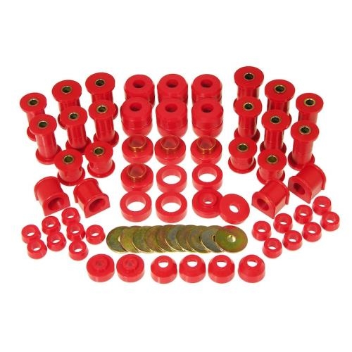 Jeep Wrangler YJ red Body- & Suspension Bushing Complete Set Prothane 87-95