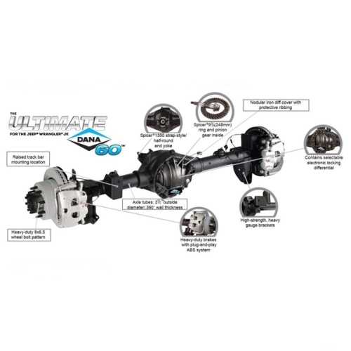 Jeep Wrangler JK Ultimate Dana 60 rear axle with ARB Air-Locker ratio 4.88 Spicer 07-18