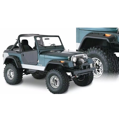 Jeep CJ CJ5 CJ6 CJ7 6" Cut Out Style Kotflügelverbreiterungen 4teilig Bushwacker 55-86