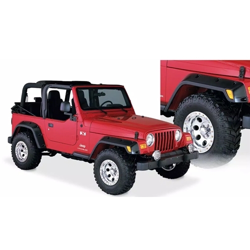 Jeep Wrangler TJ 4,75" Pocket Style Kotflügelverbreiterungen 4teilig Bushwacker 96-06
