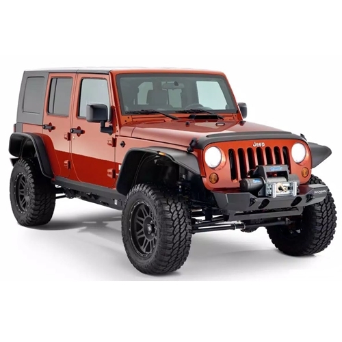 Jeep Wrangler JK 4türer Flat Fender Style Kotflügelverbreiterungen 4teilig Bushwacker 07-18