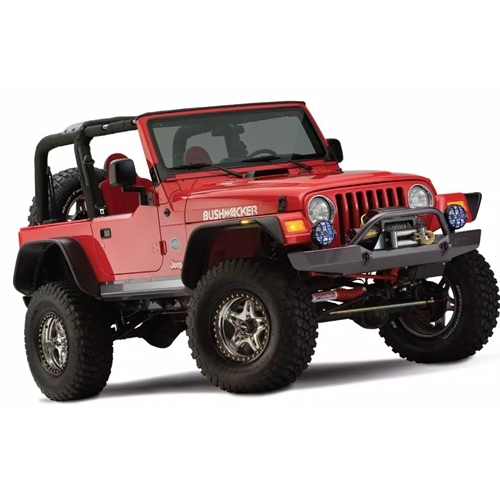 Jeep Wrangler TJ 6" Flat Fender Style Kotflügelverbreiterungen 4teilig Bushwacker 96-06