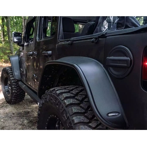 Jeep Wrangler JL Flat Fender Style Fender Flares 4pcs. Bushwacker 18-26