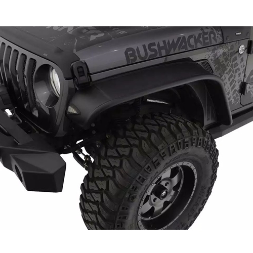 Jeep Wrangler JL Flat Fender Style Fender Flares 4pcs. Bushwacker 18-26