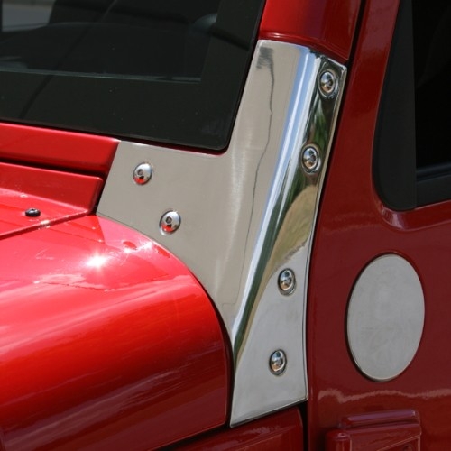 Jeep Wrangler JK Set window frame holder holder window frame stainless steel Rugged Ridge 07-18