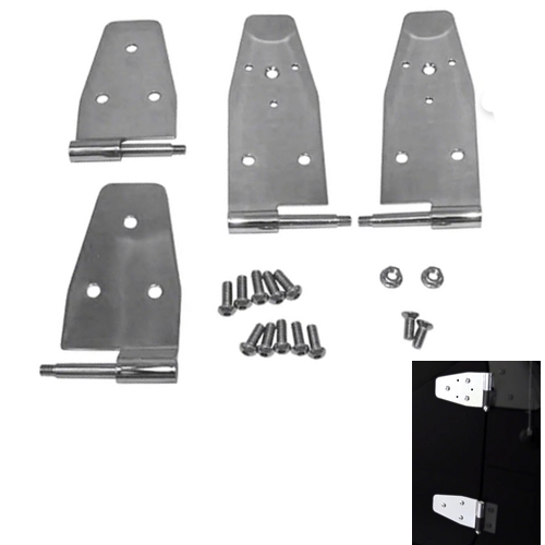 Jeep Wrangler YJ Door Hinge Set Stainless Steel for Full Steel Doors 94-95