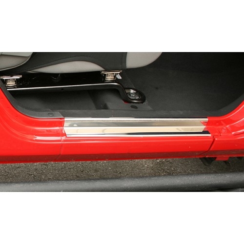 Jeep Wrangler JK 2-door door sill guards stainless steel 07-16