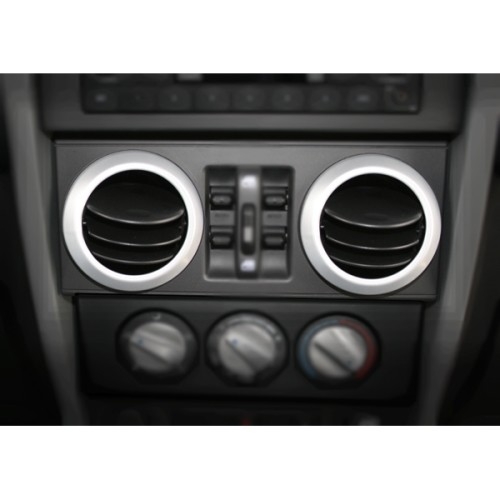 Jeep Wrangler JK 2-teiliges Set Dekor Ring um die Lüftungsdüsen am Armaturenbrett 07-10
