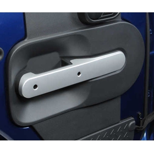 Jeep Wrangler JK 4türer Set rear Door Handle Trim brushed Silver 07-10