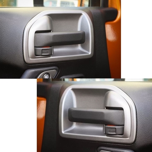 Jeep Wrangler JK 2piece Set Silver Interior Door Latch Trim Kit Rugged Ridge 11-18