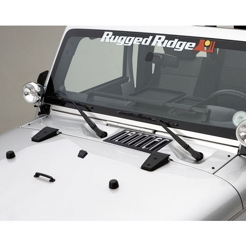 Jeep Wrangler JK Aluminium Cover Set Veredelungsset Motorhaube Schwarz 7-teilig 07-12