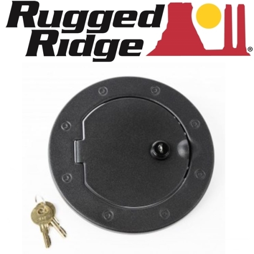 Jeep Wrangler JK textured black Locking Gas Cap Door 0716