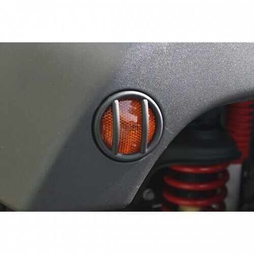 Jeep Wrangler JK Schutzgitter Blinker schwarz matt Blinker US seitlich an Verbreiterung 07-18