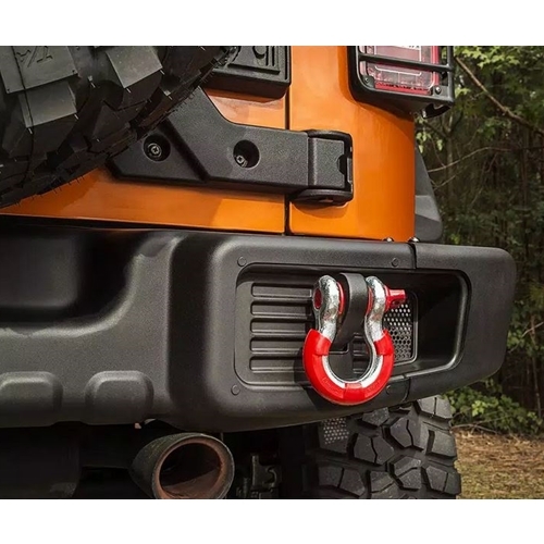 Jeep Universal Set Schäkel Schutz Isolator Rot Polyurethan für Ø 19mm Ring Ø 22mm Bolzen