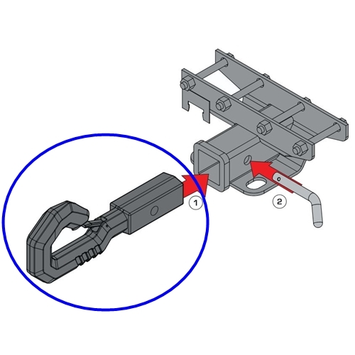 Universal Elite Giga Hook 2 Stahl Schlepphaken Zughaken Abschlepphaken Gelb 2" US Anhängerkupplung