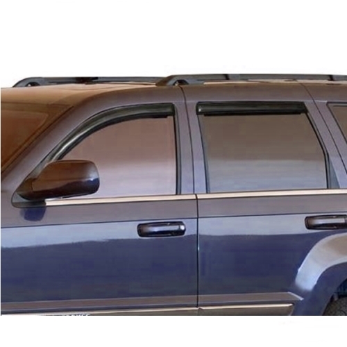 Jeep Grand Cherokee WH WK wind deflectors 4-piece smoked glass acrylic window visors 05-10