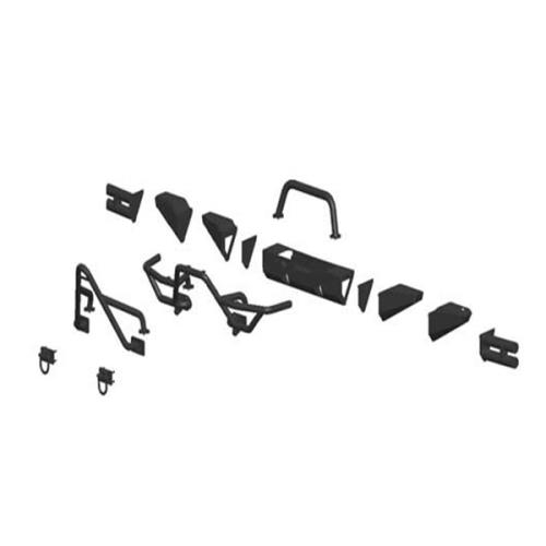Jeep Wrangler TJ XHD module front bumper with winch preparation black 96-06