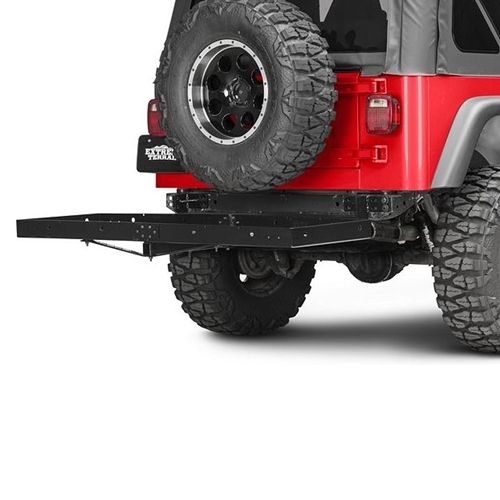 Jeep Wrangler YJ TJ US 2" Anhängerzugvorrichtung Anhängerkupplung Rugged Ridge Kit mit Cargo Rack 87-06