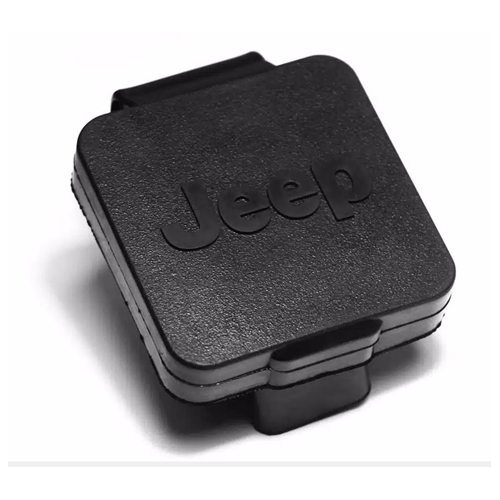 Jeep CJ Wrangler YJ TJ JK JL cover cap black with Jeep logo for US 2" trailer hitch 72-25