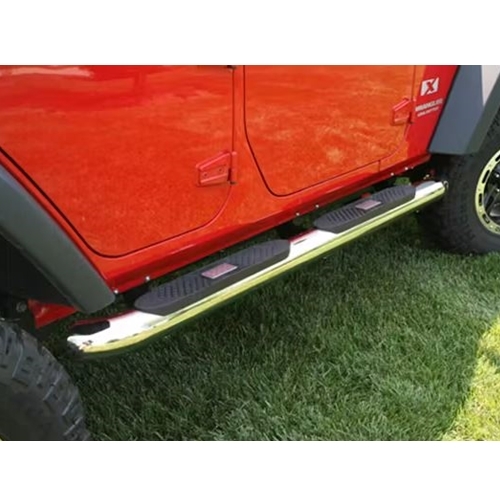 Jeep Wrangler JK 4türer 2er Set Ø 4" Schwellerrohre Trittbretter Edelstahl 07-18