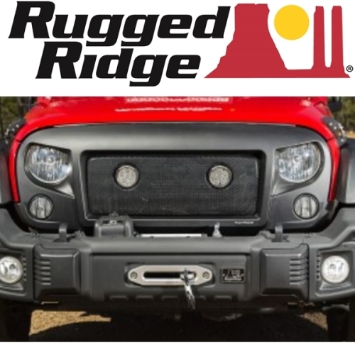 Jeep Wrangler JK Grille Insert Kit With Dual 3.5 Inch LEDs for Spartan Grille 0716