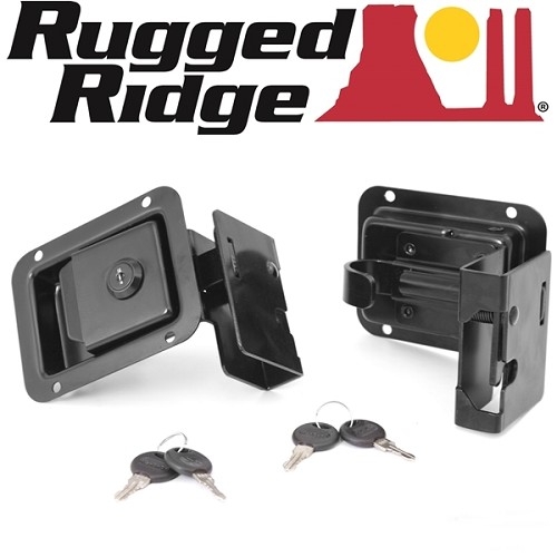Jeep Wrangler JK door handle left and right lockable black for half doors outside 07-18