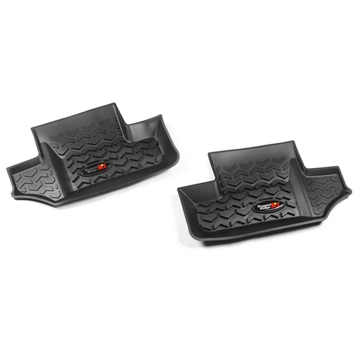 Jeep Wrangler JK 2er Set Fussmatten Fußmatten Fußraumwannen hinten Schwarz All Terrain Rugged Ridge 07-18