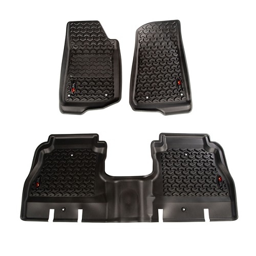 Jeep Wrangler JL 4-door set of floor mats rubber mats front and rear All Terrain Rugged Ridge 18-