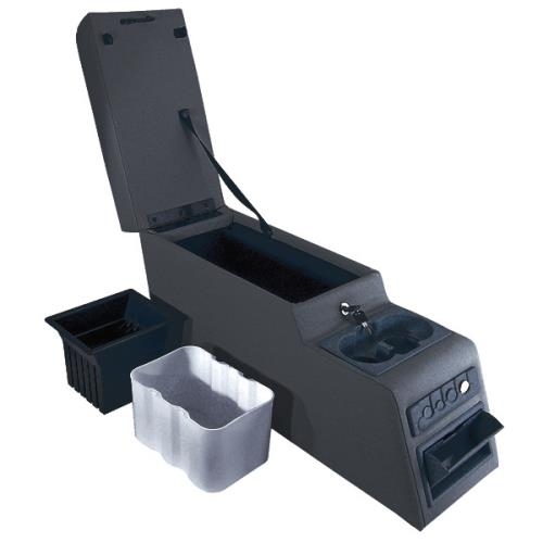 Jeep Wrangler YJ center console "Mega" black faux leather 87-95