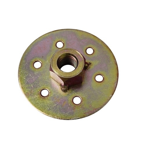 Jeep CJ Wrangler YJ mounting plate round with fastening nut for seat belt 76-95