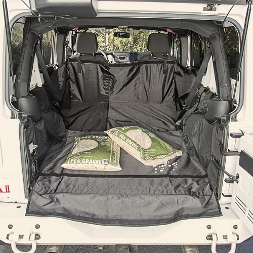 Jeep Wrangler JK 4türer Cargo Cover Konfigurierbare Schutzmatte Kofferraum mit Subwoofer 07-14