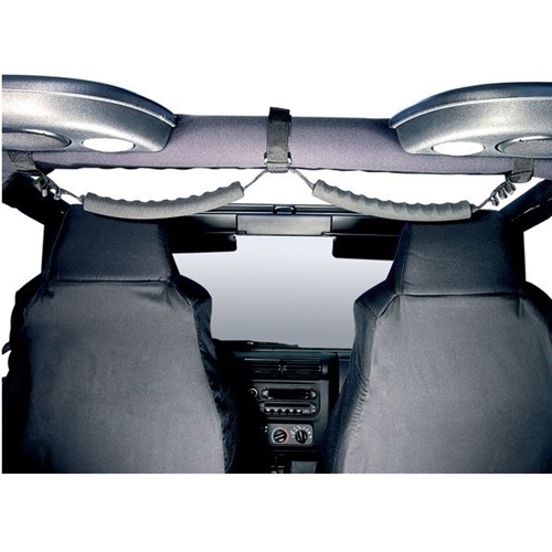 Jeep Wrangler YJ Dual Doppel Haltegriffe Griffe hinten Schwarz am Überrollbügel 87-95