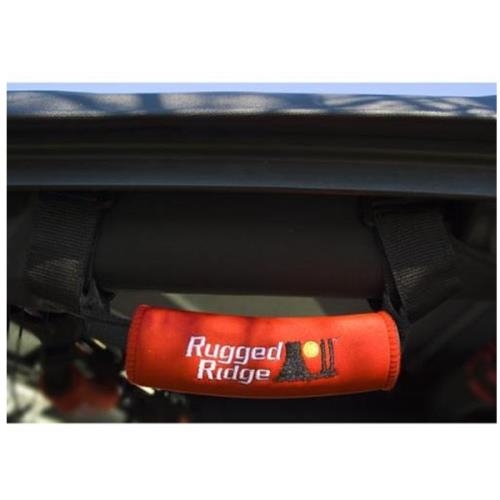 Jeep CJ grab handles handle loops pair neoprene red on the roll bar 76-86