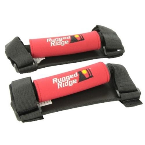 Jeep CJ grab handles handle loops pair neoprene red on the roll bar 76-86