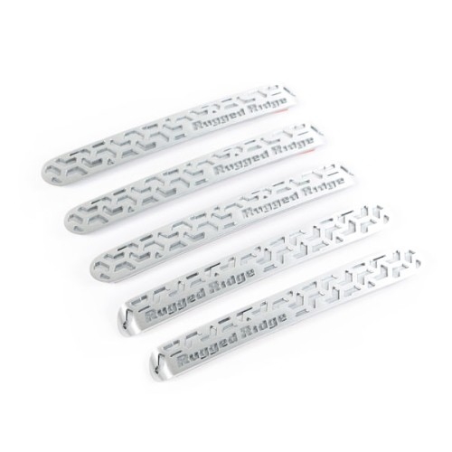 Jeep Wrangler JK 4-door inserts for door handles 5-piece brushed cast aluminum 007-18