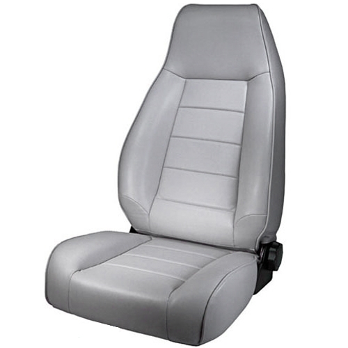 Jeep CJ Sitz vorne Charcoal Denim mit Kopfstütze und verstellbarer Rückenlehne 76-86