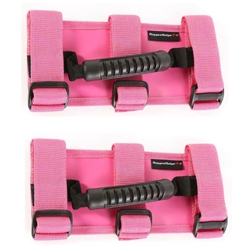 Jeep CJ 2er Set Ultimate Haltegriffe Griffe Pink am Überrollbügel Rugged Ridge 76-86