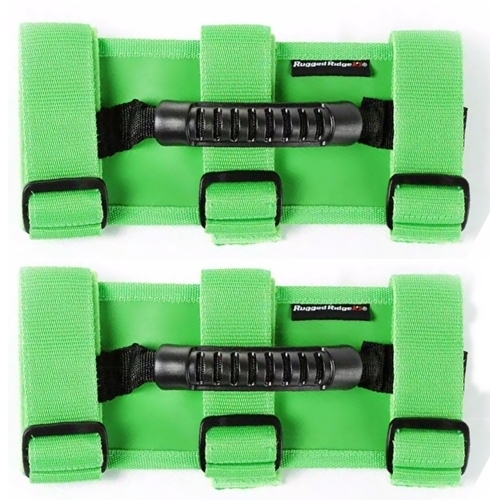 Jeep Wrangler TJ 2er Set Ultimate Haltegriffe Griffe Grün am Überrollbügel Rugged Ridge 96-06