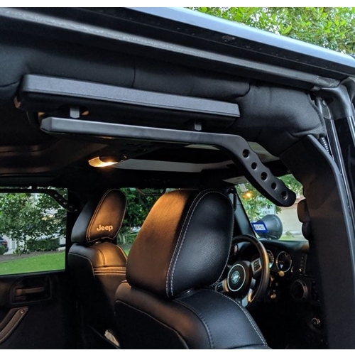 Jeep Wrangler JK 2er Set Aluminium Haltegriffe Griffe hinten Überrollbügel schwarz 07-18