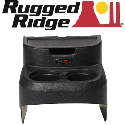Jeep Wrangler JK 2-door organizer storage compartment box rear with cup holder 11-14