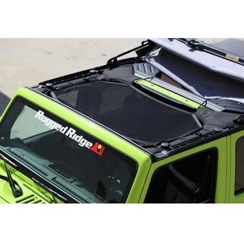 Jeep Wrangler JK Mesh Bikini Top Eclipse Sun Shade vorne schwarz 07-18