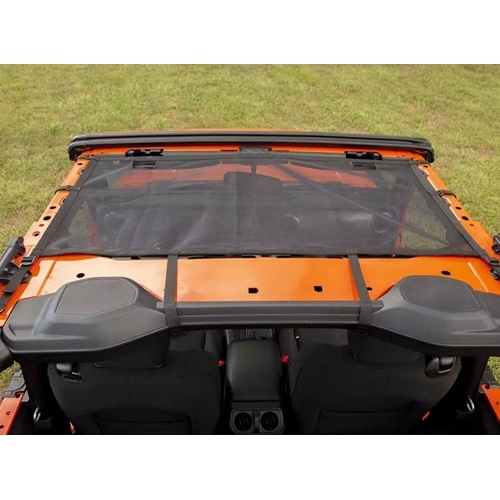 Jeep Wrangler JL 2door front Mesh Eclipse Sun Shade black 18-25