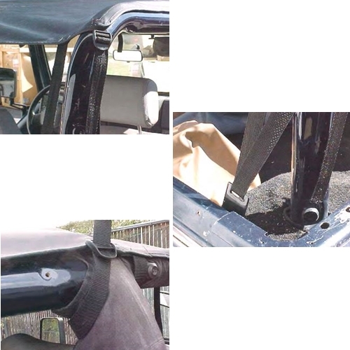 Jeep Wrangler TJ Bikini Top Header Island Topper Black Denim 96-06