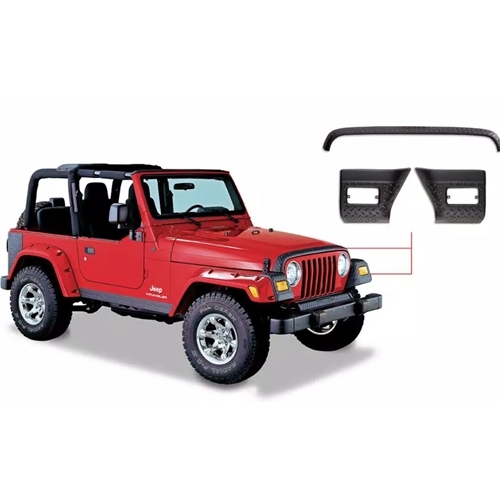 Jeep Wrangler TJ Body Armor Set Diamond Plate Style Bushwacker 96-06