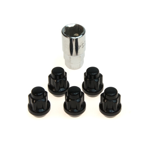 Jeep Wrangler TJ rim lock set of 5 1/2" black 96-06