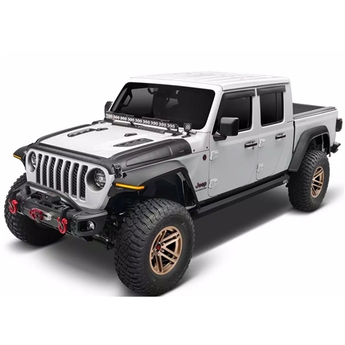 Jeep Gladiator JT 3pcs. Body Armor Hood Panels Set Black Textured Bushwacker 19-26