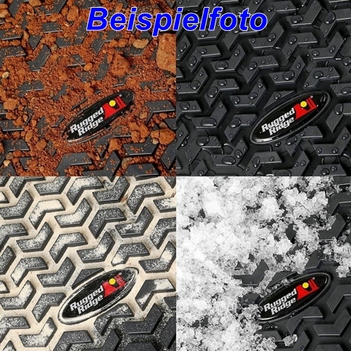 Jeep Cherokee Liberty KK 2er Set Fussmatten Fußmatten Fußraumwannen hinten Grau All Terrain Rugged Ridge 08-12