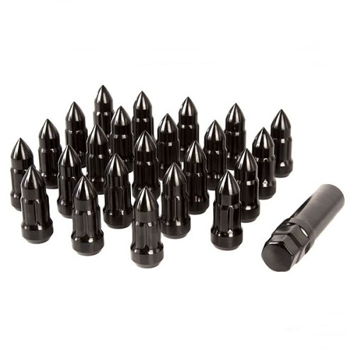 Jeep Cherokee Liberty KJ KK Satz Radmuttern Bullet Style schwarz 1/2"-20 02-12