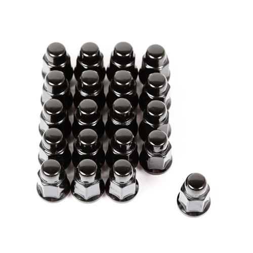 Jeep Cherokee XJ Satz Radmuttern 20 Stück mit schwarzer Kappe 1/2" Gewinde 60° Bund 84-01