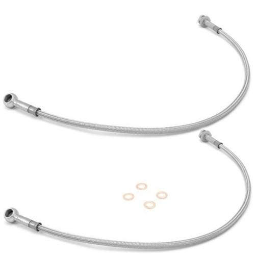 Jeep CJ CJ7 CJ8 front Flex Brake Hose Braided Stainless Steel up to 4" lift 82-86